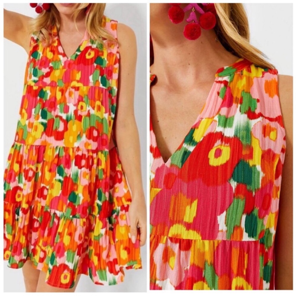 Tuckernuck x Pomander Place Magnolia Watercolor Sleeveless Kenzo Mini Dress - Picture 2 of 6
